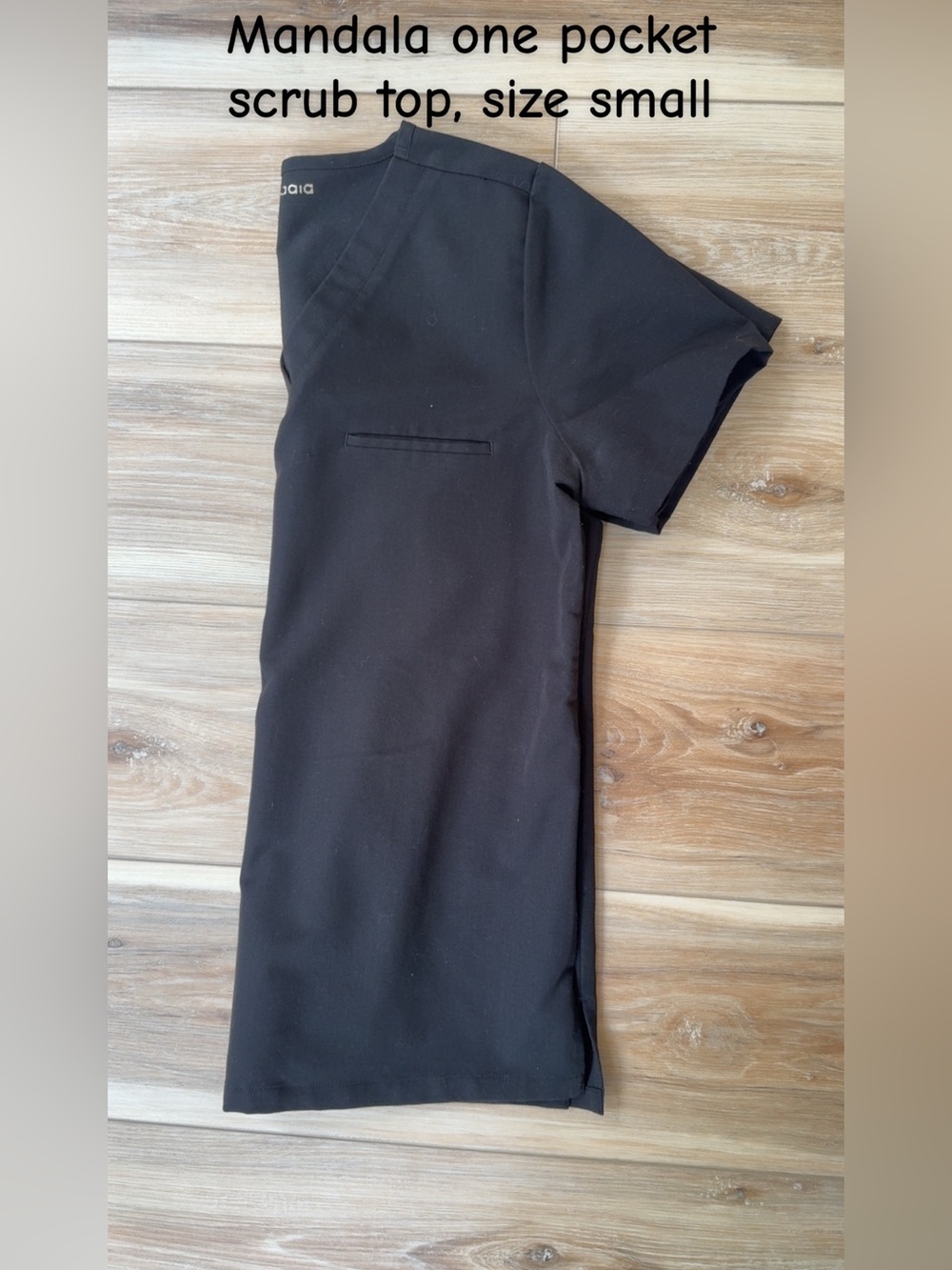 Mandala Women’s One-Pocket Scrub Top - Black